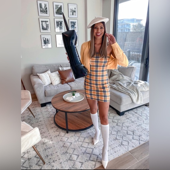 NWT 👗 Women's Plaid Print Mini Cami Bodycon Dress, MULTIPLE COLORS AVAILABLE 👗 - Picture 6 of 16